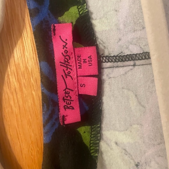 Betsey Johnson Blue Tin Can Rose Glee Dress Lycra Stretch - Picture 3 of 4